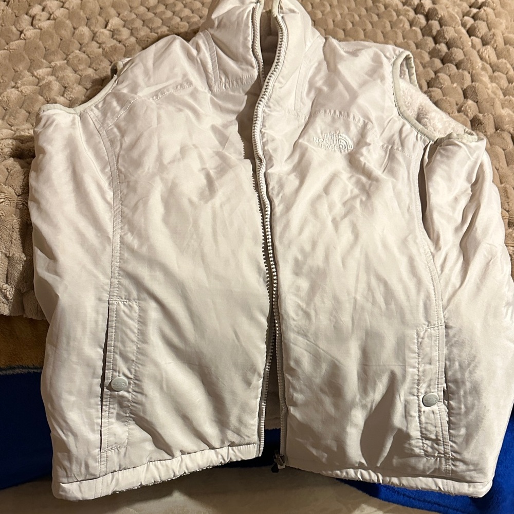 The North Face Cream Fleece medium vest
